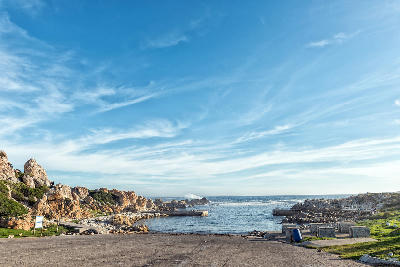 Rocky coastal harbor at Kleinmond in the Western Cape, South Africa