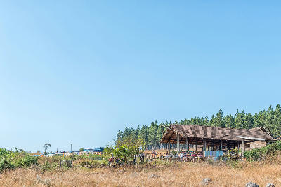 Visitor centre, parking area and facilities at Mac Mac Falls on the Panorama Route near Sabie, Mpumalanga, South Africa.