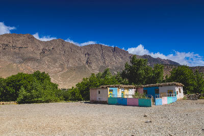 Traditional rural school building in Aït Bouguemez Valley, Morocco