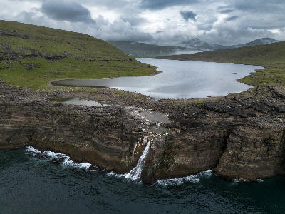 Bøsdalafoss waterfall, Vágar Island