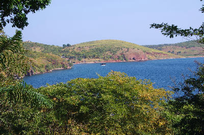 Secluded bay on the shores of Lake Tanganyika in western Tanzania.