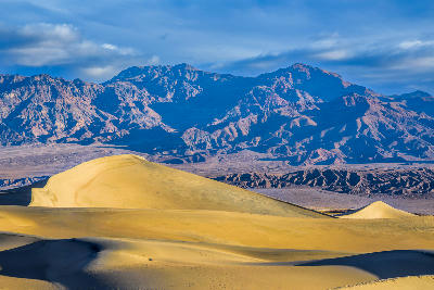 Mesquite Flat Sand Dunes with mountains Death Valley California