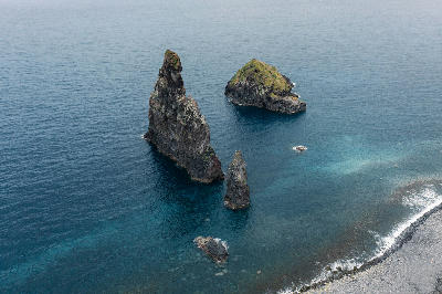 Volcanic sea stacks at Ribeira da Janela, Madeira Island