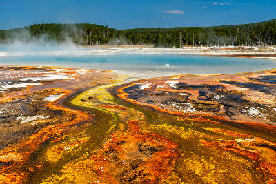 Rainbow Pool runoff bacteria mats Black Sand Basin