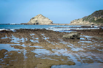 Tidal pools and fossilised dune formations at Gericke's Point near Sedgefield on South Africa's Garden Route.