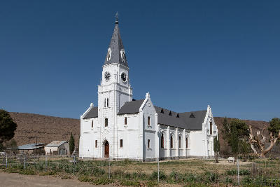Dutch Reformed Church in Nieu-Bethesda, Eastern Cape, South Africa.
