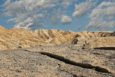 Gower Gulch badlands trail Death Valley near Zabriskie Point California