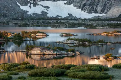 thousand island lake ansel adams wilderness california granite islands alpine lake sierra nevada reflections