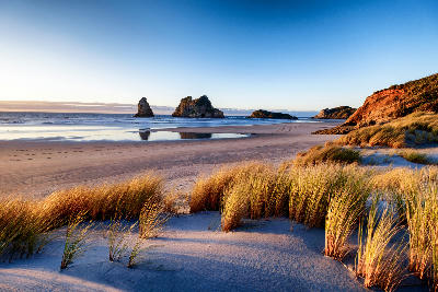 Wharariki Beach and Archway Islands, Golden Bay, New Zealand